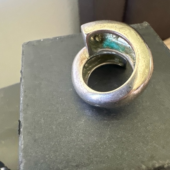 SALE- Vintage Modernist 925 Solid Sterling Silver 3D Ring “ James Avery VIBES” - Picture 5 of 7